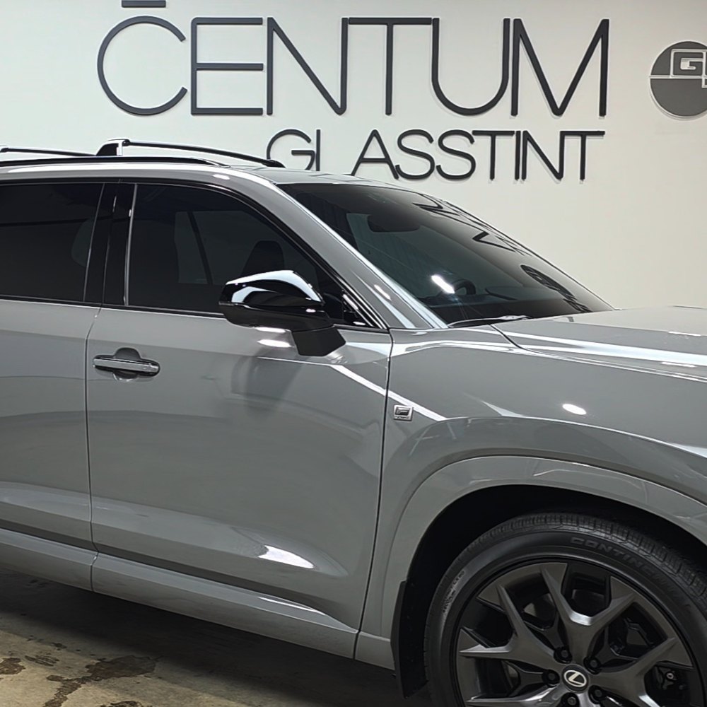 Ceramic window film installed over Lexus factory privacy glass