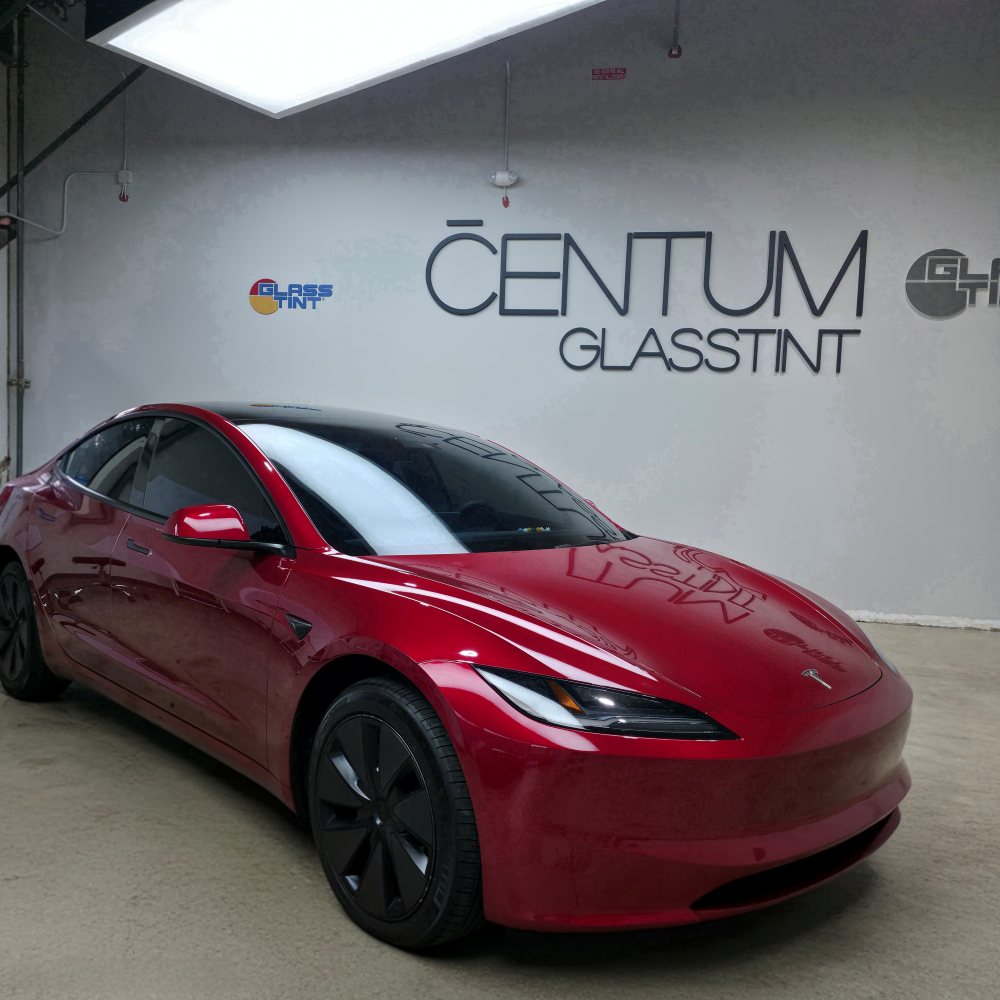 Tesla Model 3 Highland window tint installation at Centum Glasstint in Duluth GA